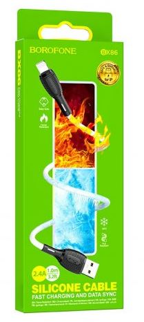 Borofone USB-Lightning 1м BX86, белый