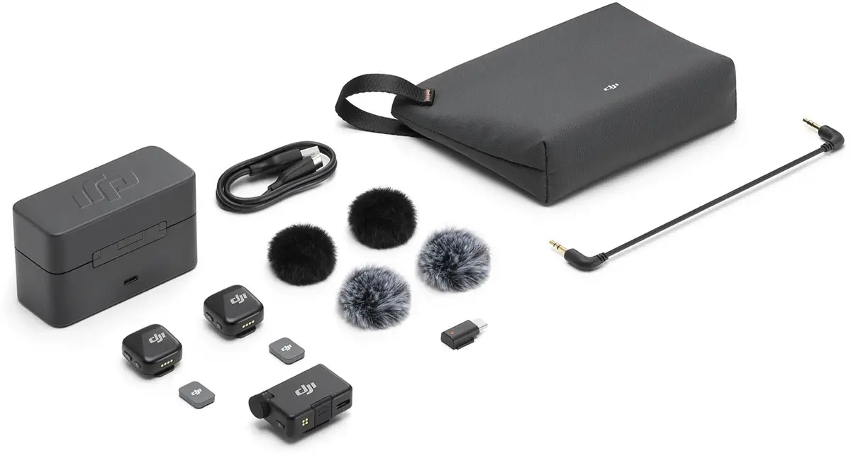 Беспроводной микрофон DJI Mic Mini (2 TX + 1 Mobile RX + Charging Case), серый