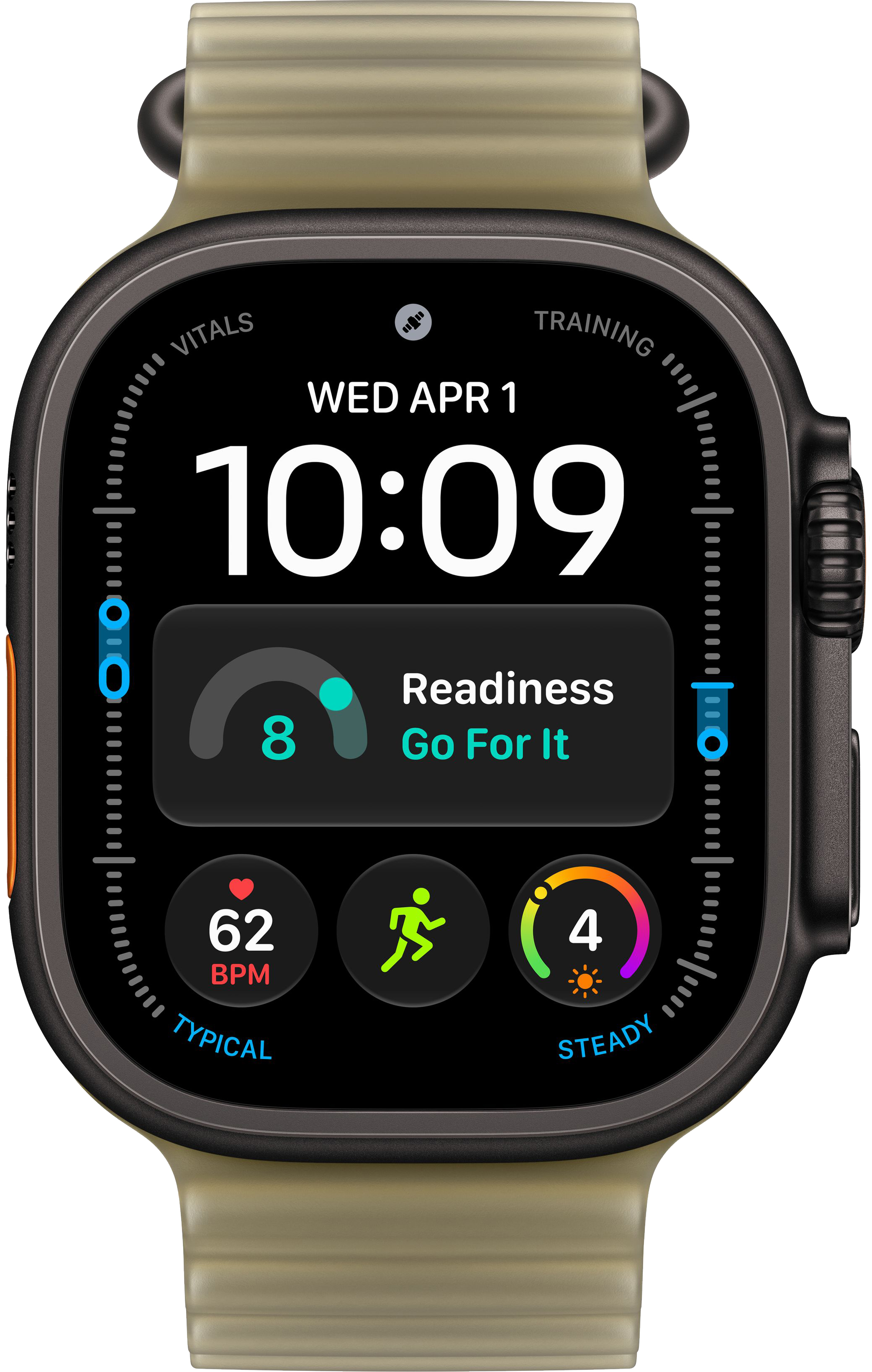 Apple Watch Ultra 4 (2026) 49mm Black Titanium Case with Translucent Kelp Ocean Band