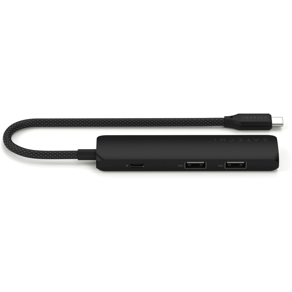 Satechi 4-in-1 USB-C Slim Multiport Adapter 4K, черный (ST-P4SK)