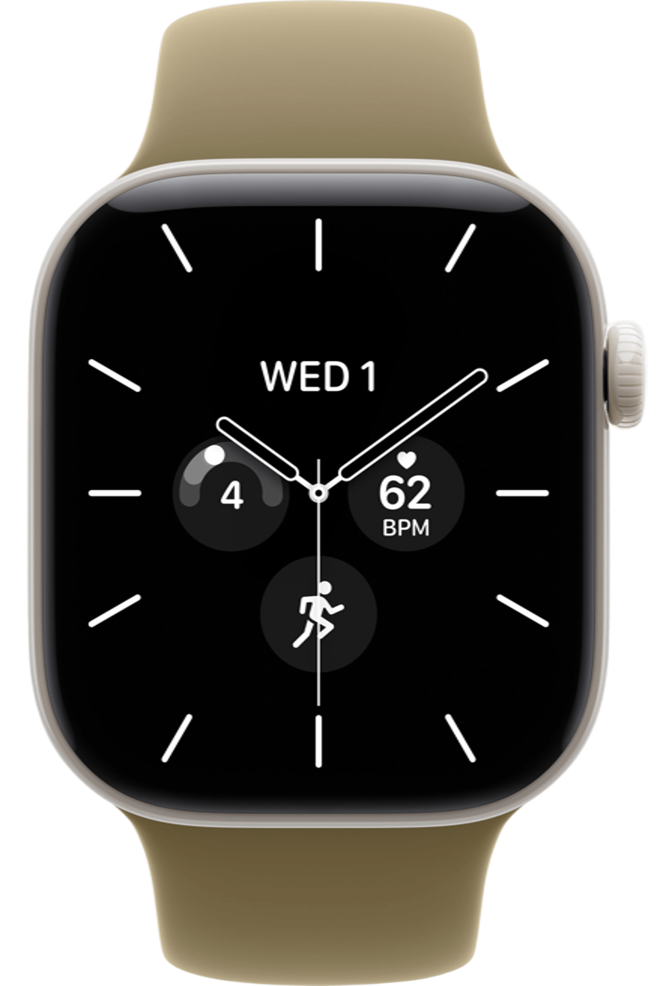 Apple Watch Series 12 42mm Pearl White Ceramic Case with Sport Band Olive