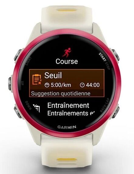Смарт-часы Garmin Forerunner 570 42mm, Bone/Himbeerrot Aluminium (010-02970-02)