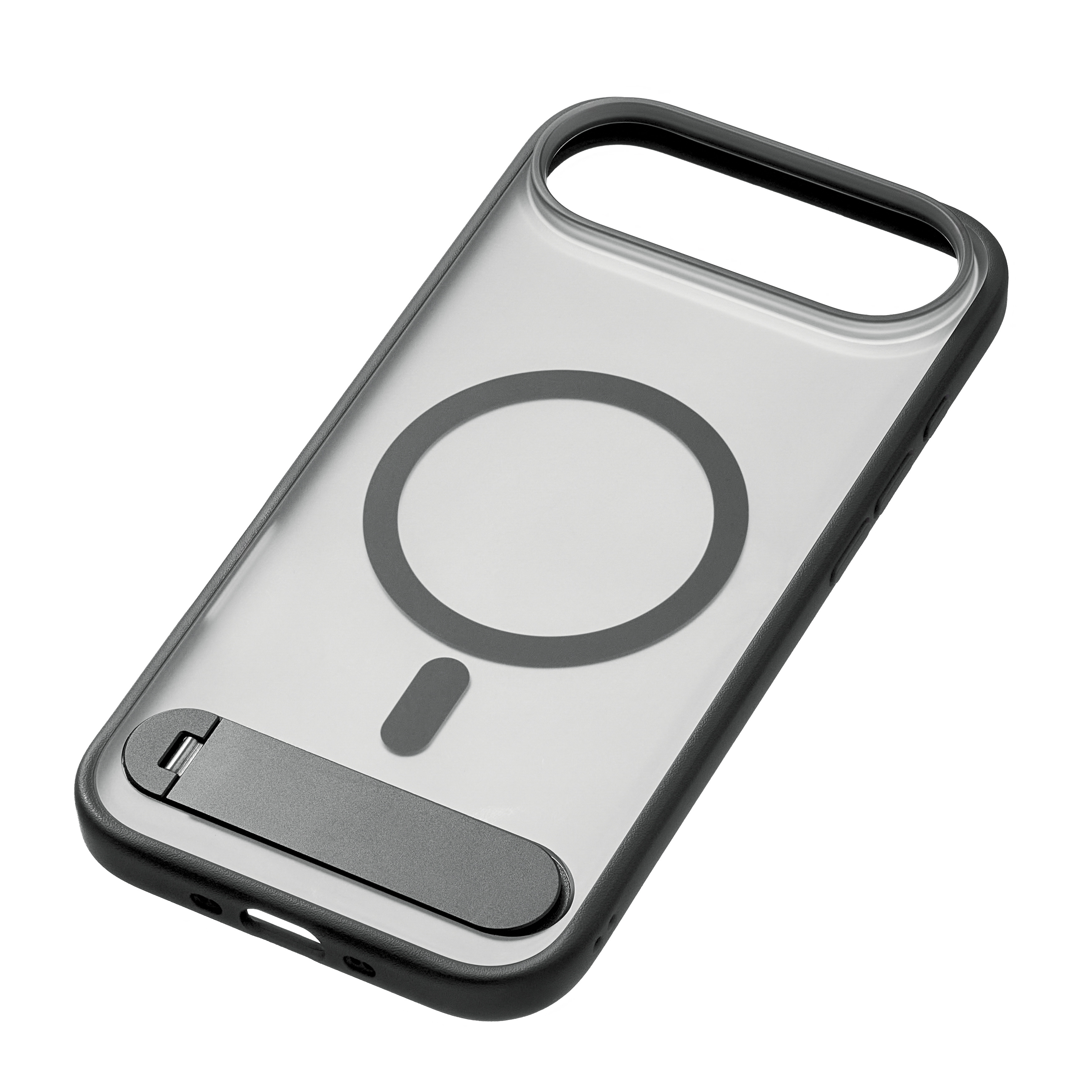 uBear Stand 360° Mag Case с MagSafe для iPhone 17 Air (силикон, софт-тач), черный (CS583BL66AST-I25M)