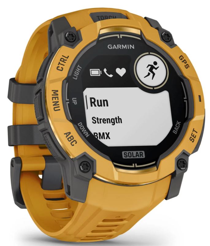 Умные часы Garmin Instinct 3 50mm Solar, Sunburst with Sunburst/Gray Silicone (010-02935-42) HK