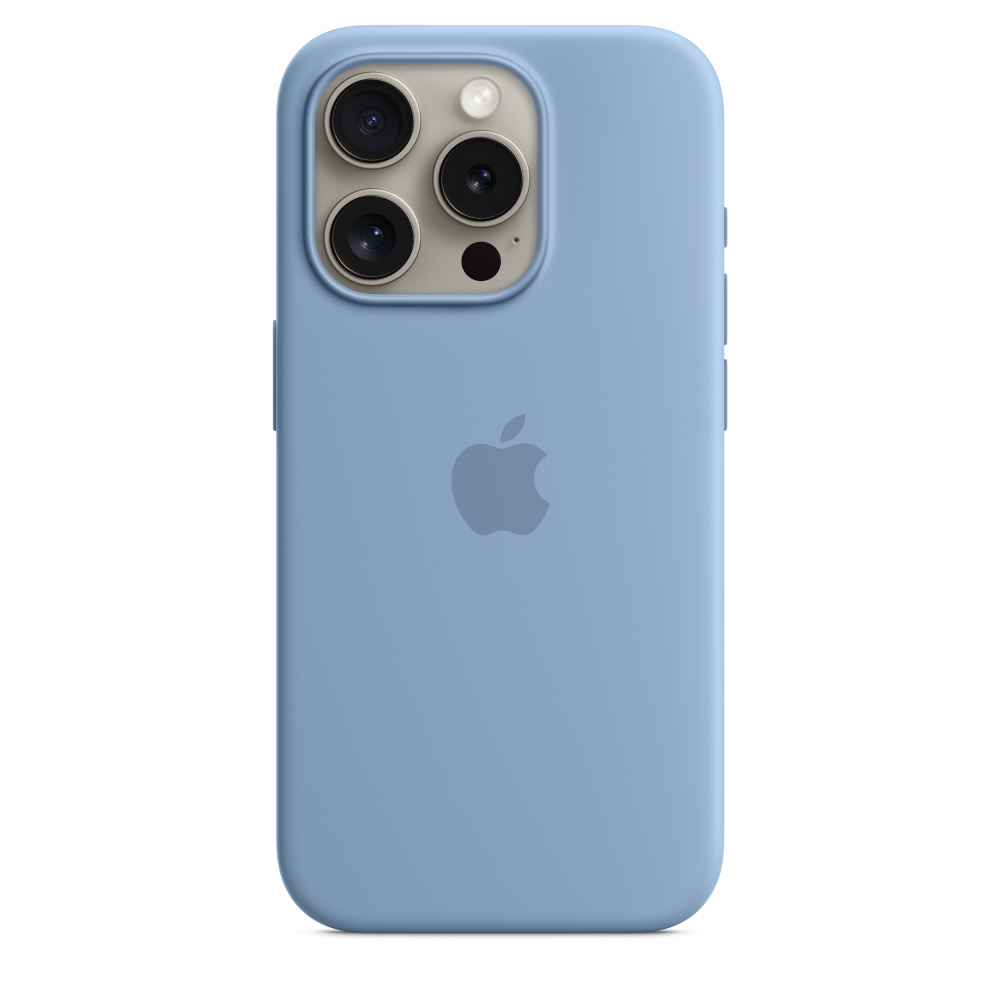 Чехол Apple iPhone 15 Pro Silicone Case с MagSafe, Winter Blue (MT1L3)