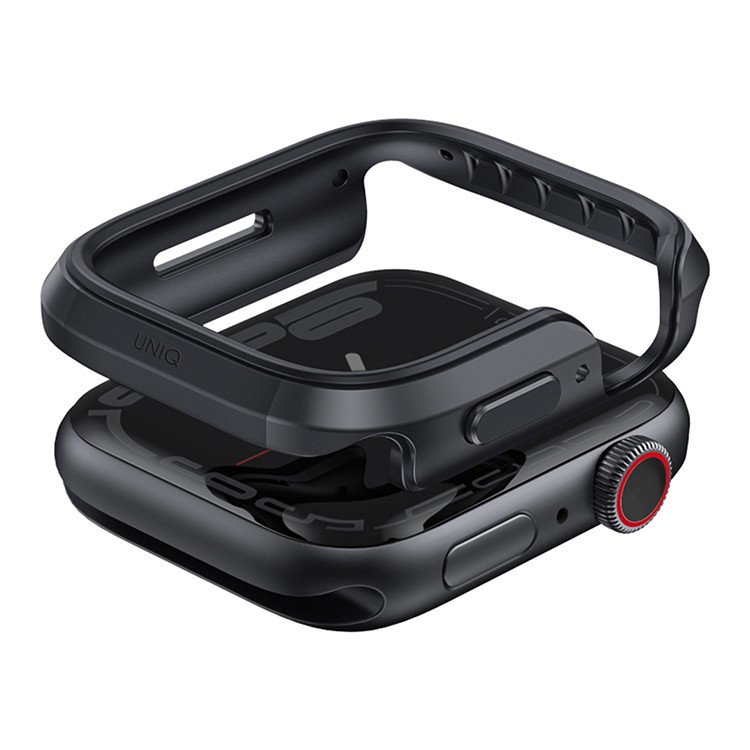 Чехол Uniq Valencia aluminium для Apple Watch Series 10 46mm, черный (46MM-VALMBLK)