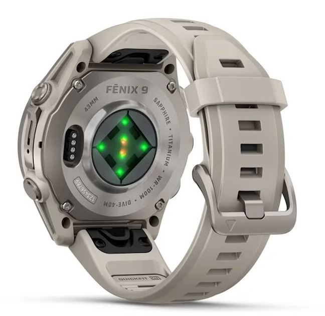 Garmin Fenix 9 AMOLED 43мм Titanium with Fog Grey Silicone Band (010-04761-01)