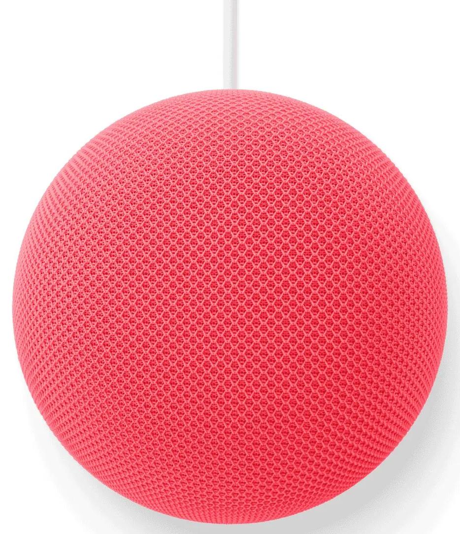 Умная колонка Google Home Speaker, красный (Berry Coral)