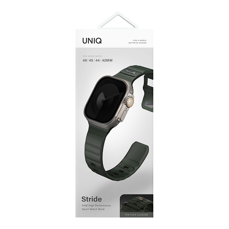 Uniq STRIDE FKM для Apple Watch 49/46/45/44мм, Rubber Green (49MM-STRIGRN)