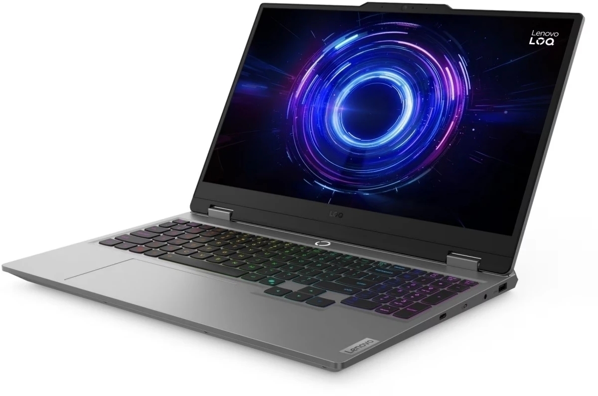 Ноутбук Lenovo LOQ 15IRX10 15.6" (Intel Core i5 13450HX, Nvidia GeForce RTX 5060) 16ГБ, 1024ГБ SSD, noOS, серый (83JE002ERK)