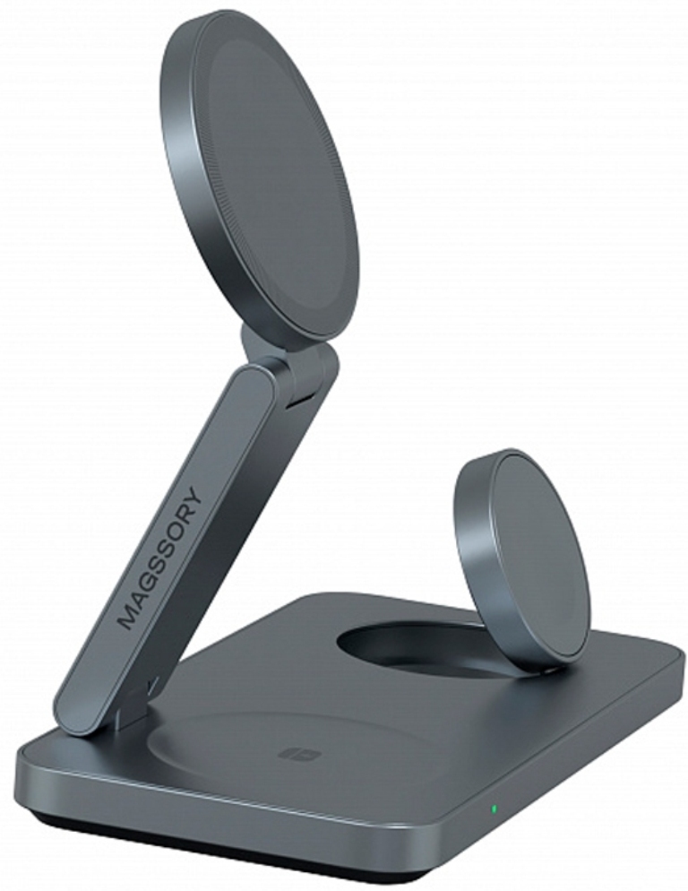 Беспроводное зарядное устройство Magssory Yoga Magsafe для Apple 3 в 1, графит (WCH016)