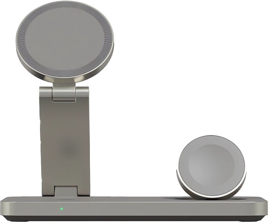 Беспроводное зарядное устройство Magssory Yoga Magsafe для Apple 3 в 1, титан (WCH016)