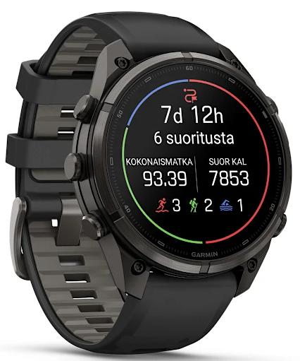 Умные часы Garmin Fenix 9 Pro AMOLED 47мм, темно-серый с черным силиконовым ремешком (010-04336-16)