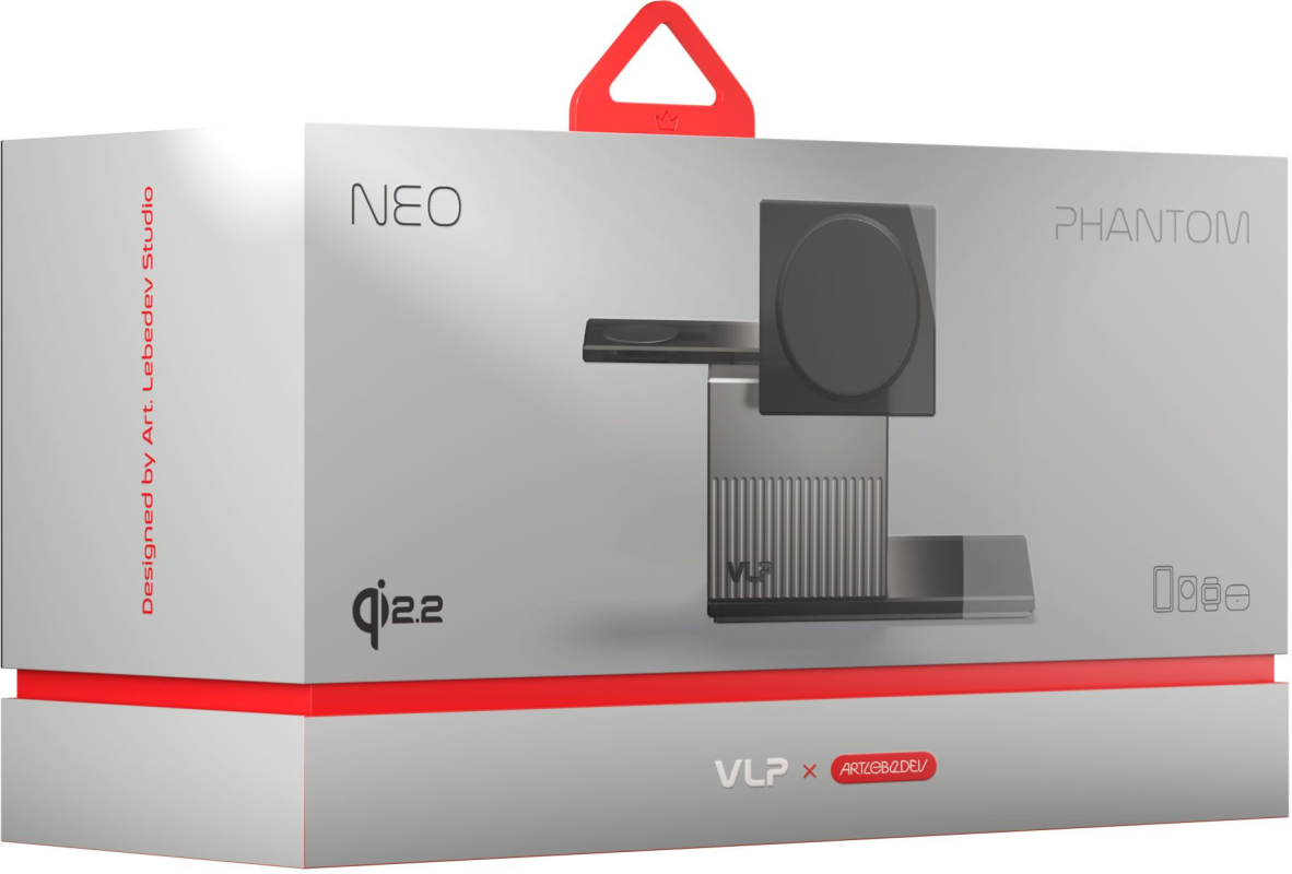 VLP NEO Phantom Qi2.2, Apple Watch, серый (1094003)