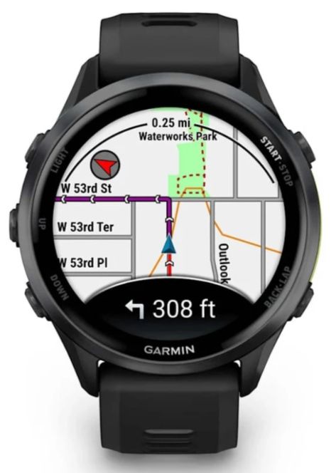Garmin Forerunner 970 Carbon Gray DLC Titanium with Black Case and Black/Translucent Whitestone Band (010-02969-00)