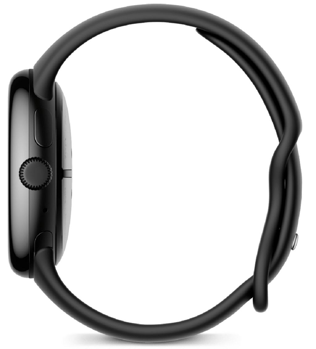 Google Pixel Watch 3 45mm Wi-Fi + LTE, Matte Black Aluminum Case/Obsidian Active Band