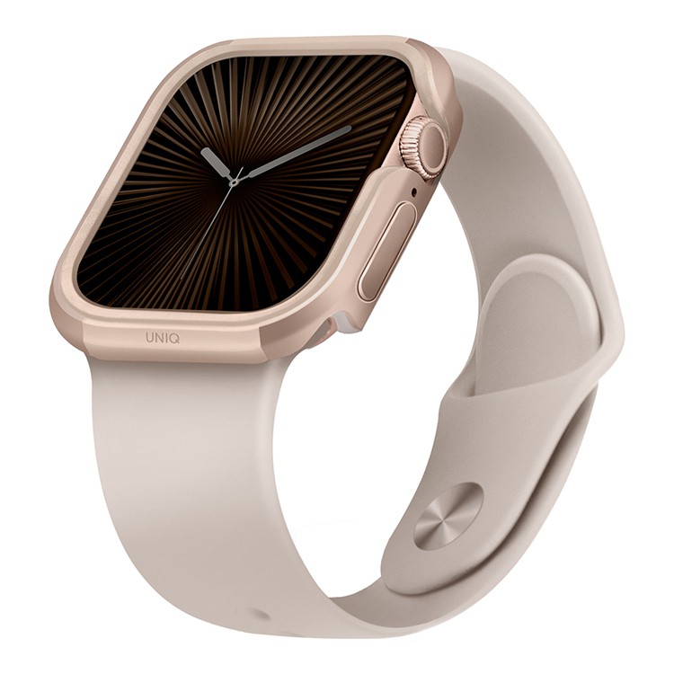 Чехол Uniq Valencia aluminium для Apple Watch Series 10 42mm, золото (42MM-VALGLD)