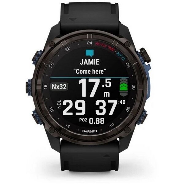 Garmin Descent Mk3i 51mm, Silver and Black Ti.with Black Silicone (010-02752-44)