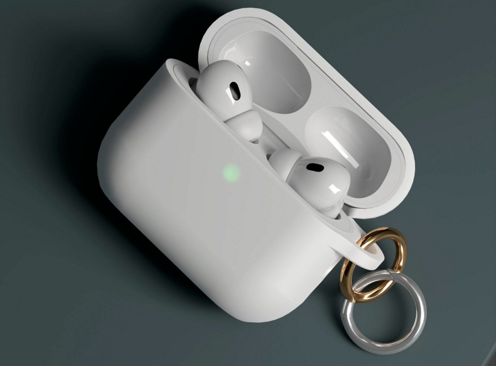 Чехол с карабином VLP Charm Case для AirPods Pro 3, белый (1051126)