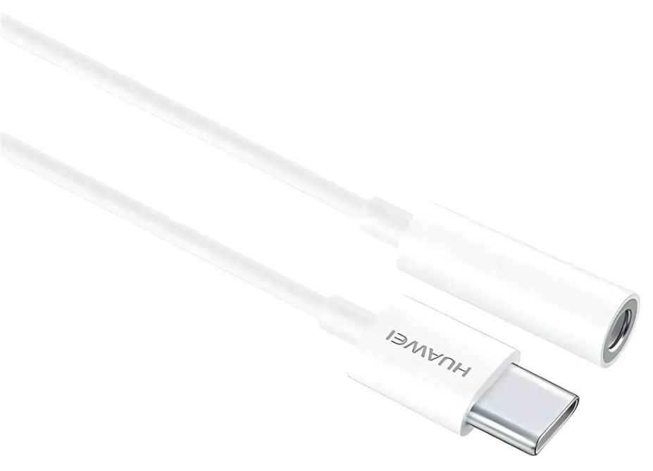 Переходник Huawei LOH-C00 USB-C to 3.5мм, 0.1м, белый