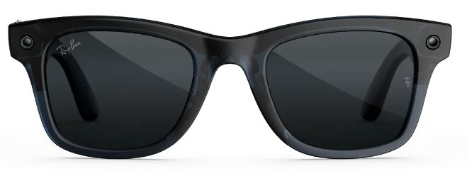 Ray Ban Meta Wayfarer (Gen3) 149-50 Transparent Matte Ocean Blue/Transitions Grey Lenses