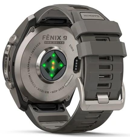 Умные часы Garmin Fenix 9 Pro Solar 51мм inReach, титан с серым силиконовым ремешком (010-04339-00)