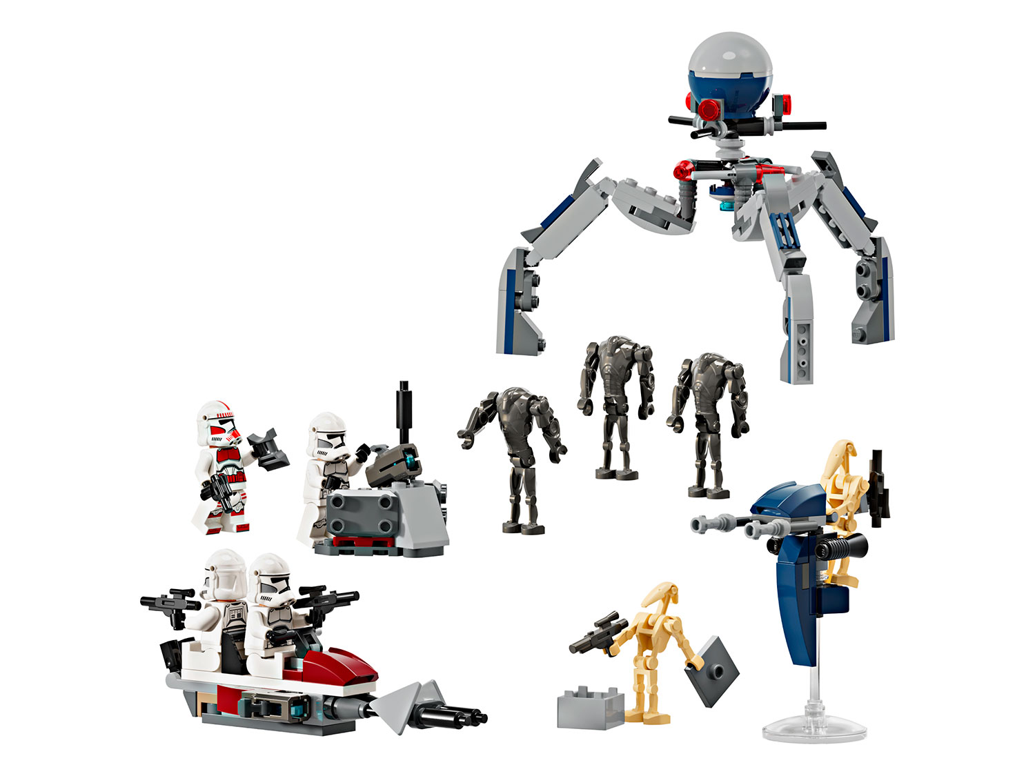 Конструктор LEGO Star Wars 75372 Боевой набор солдат-клонов и боевых дроидов