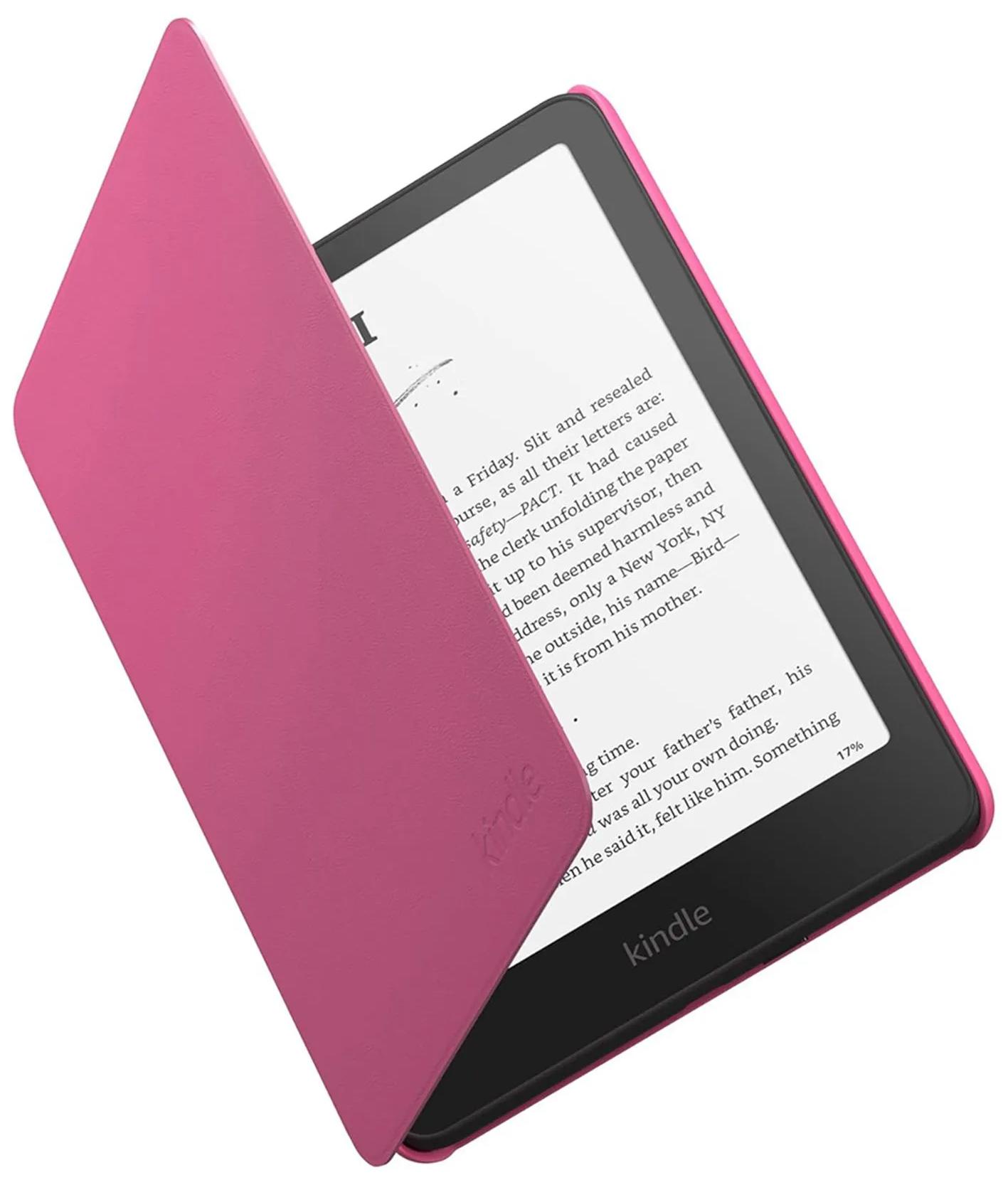 Чехол Amazon Kindle Paperwhite 2024 Leather Cover, малиновый