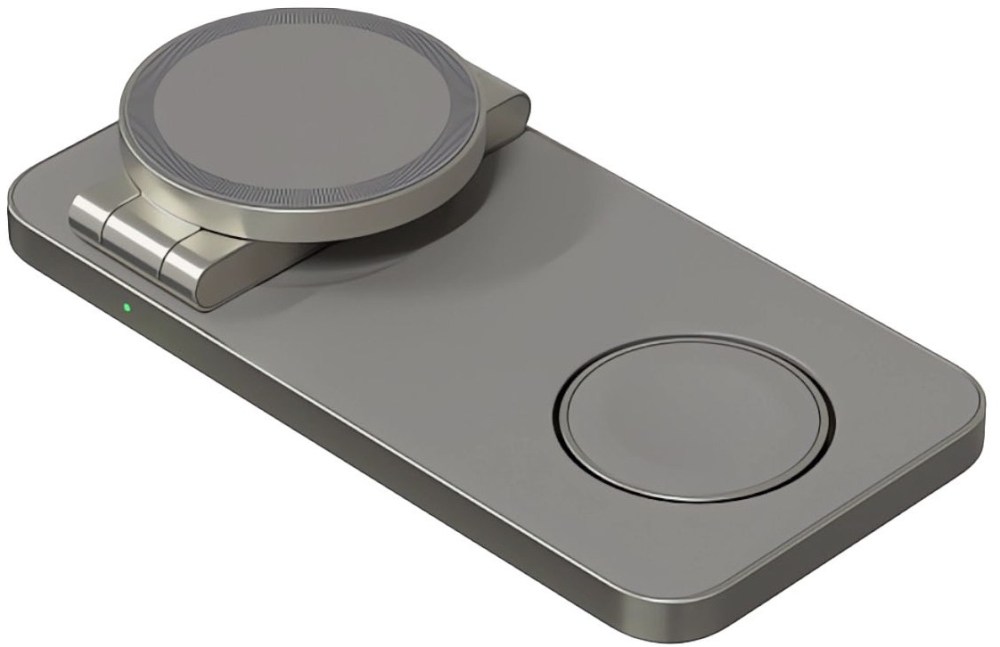 Беспроводное зарядное устройство Magssory Yoga Magsafe для Apple 3 в 1, титан (WCH016)