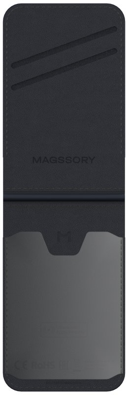 Картхолдер Magssory Geotag Magnetic flip wallet, синий