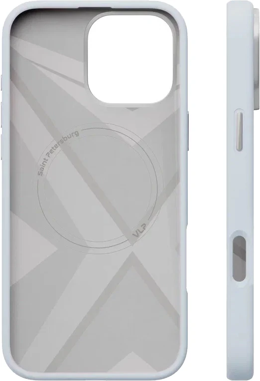 Силиконовый чехол VLP Aster Pro Case с MagSafe для iPhone 16 Pro Max, голубой (1057129)