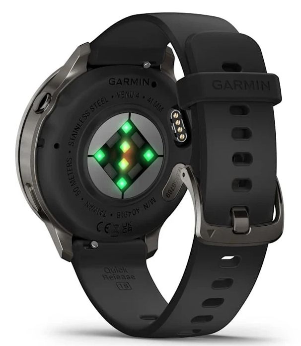 Garmin Venu 4 41mm Slate with Black Silicone Band (010-03013-02)