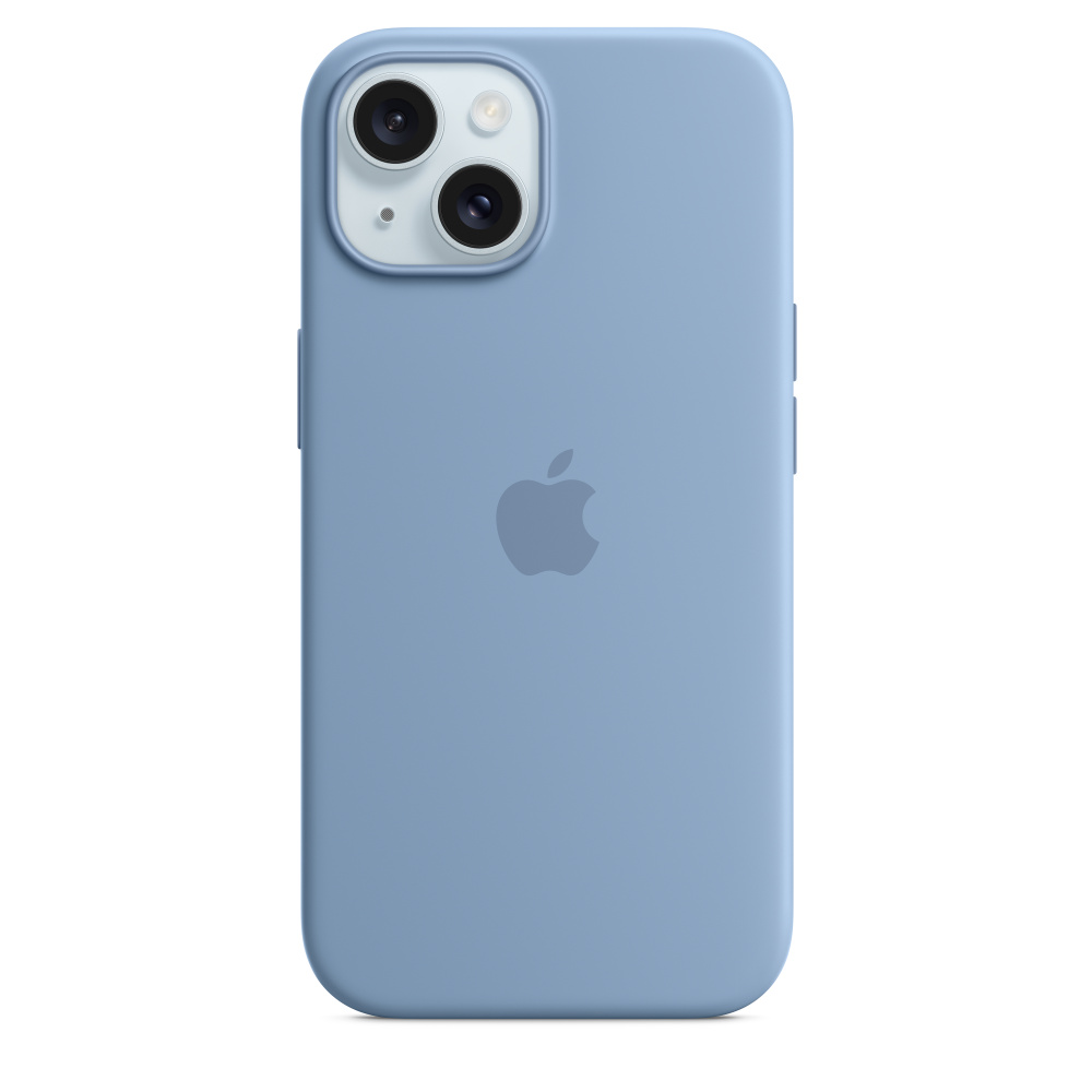 Чехол Apple iPhone 15 Silicone Case с MagSafe, Winter Blue (MT0Y3)