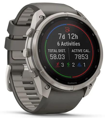 Умные часы Garmin Fenix 9 Pro Solar 51мм inReach, титан с серым силиконовым ремешком (010-04339-00)