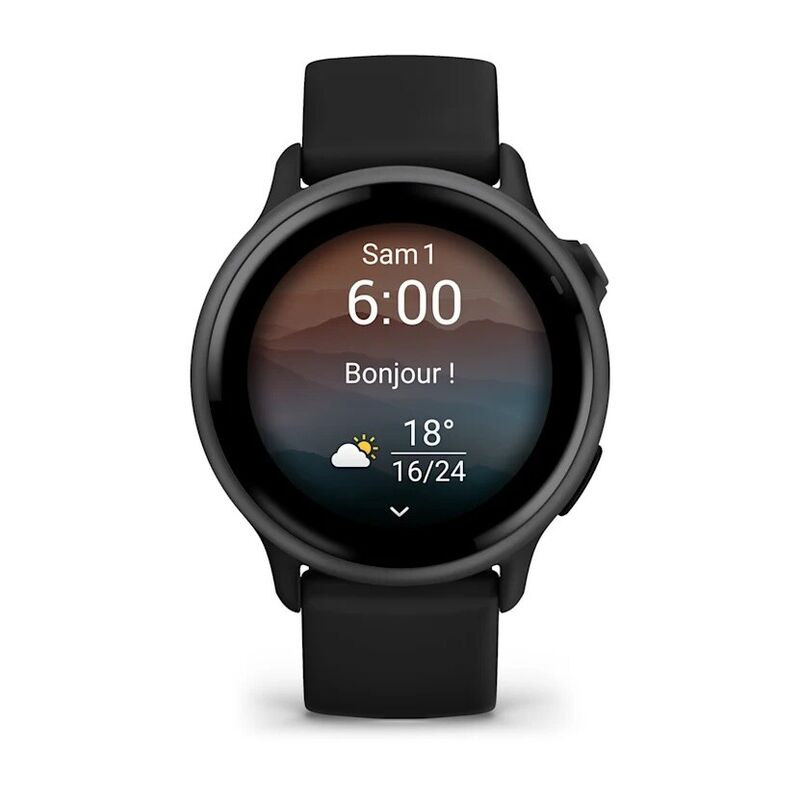 Garmin Vivoactive 6, темно-серый с черным ремешком (010-02985-00)