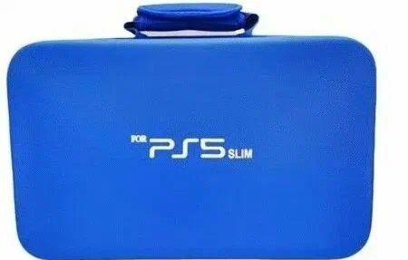 Сумка для консоли и геймпадов PS5 Slim, синий