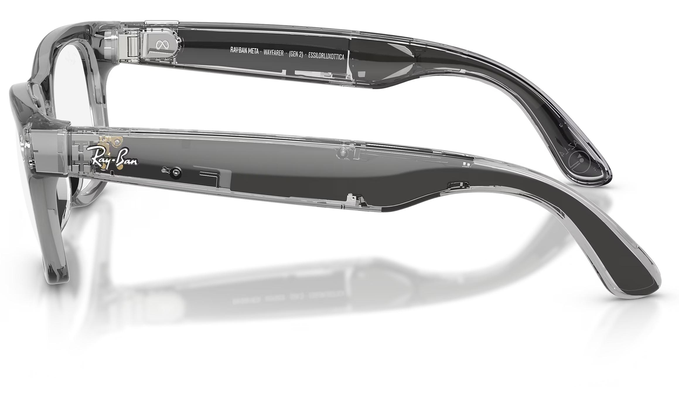 Умные очки Ray Ban Meta Wayfarer (Gen2) RW4012 155-53 Shiny Transp.Grey/Transitions Sapphire (8056262909904)