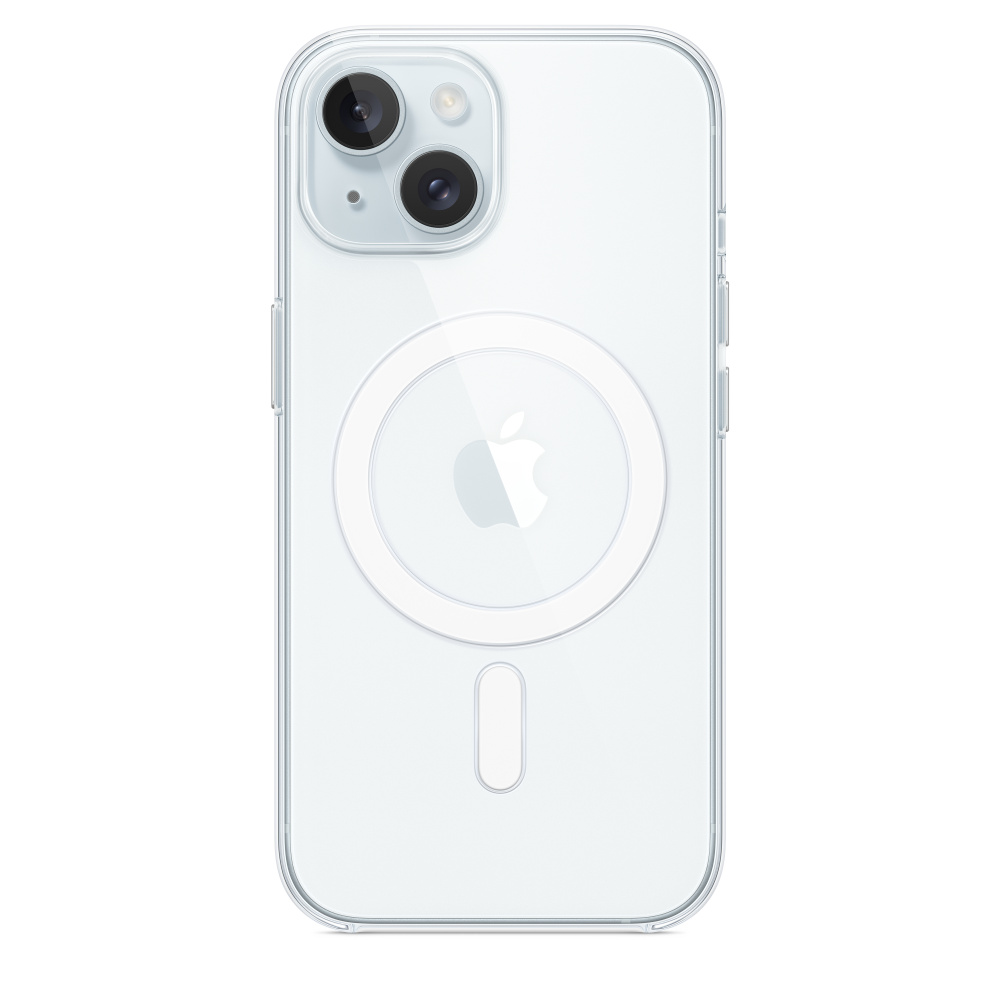 Чехол Apple iPhone 15 Clear Case с MagSafe, прозрачный (MT203)