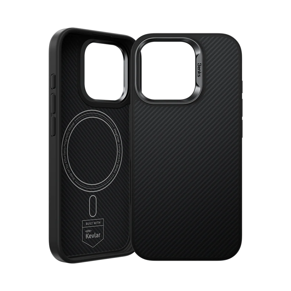 Чехол усиленный Benks ArmorPro Case built with Kevlar 600D для iPhone 16, черный (C.K.FL.AP.BK.A063)