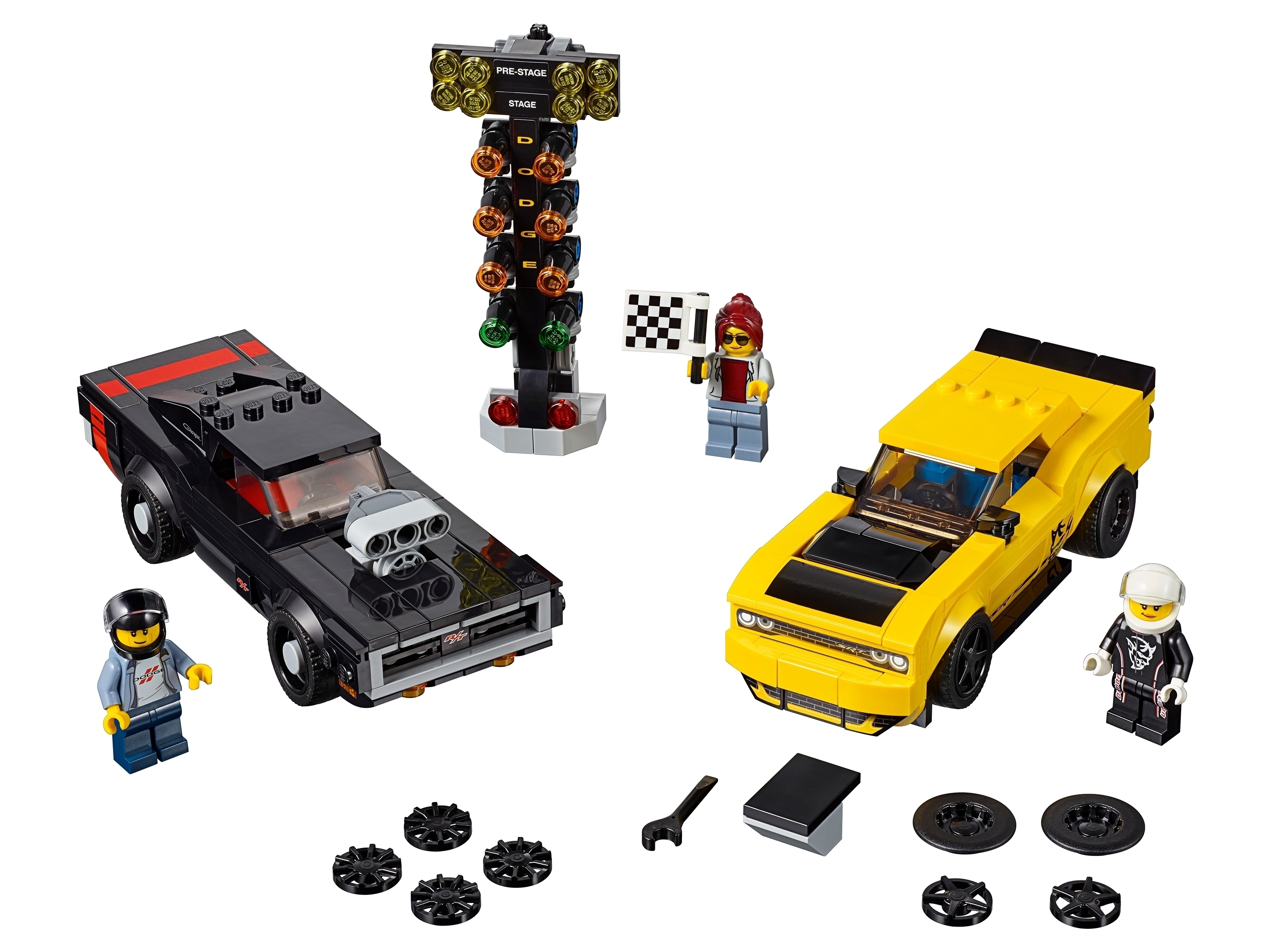 Конструктор LEGO Speed Champions 75893 Автомобили 2018 Dodge Challenger SRT Demon и 1970 Dodge Charger R/T