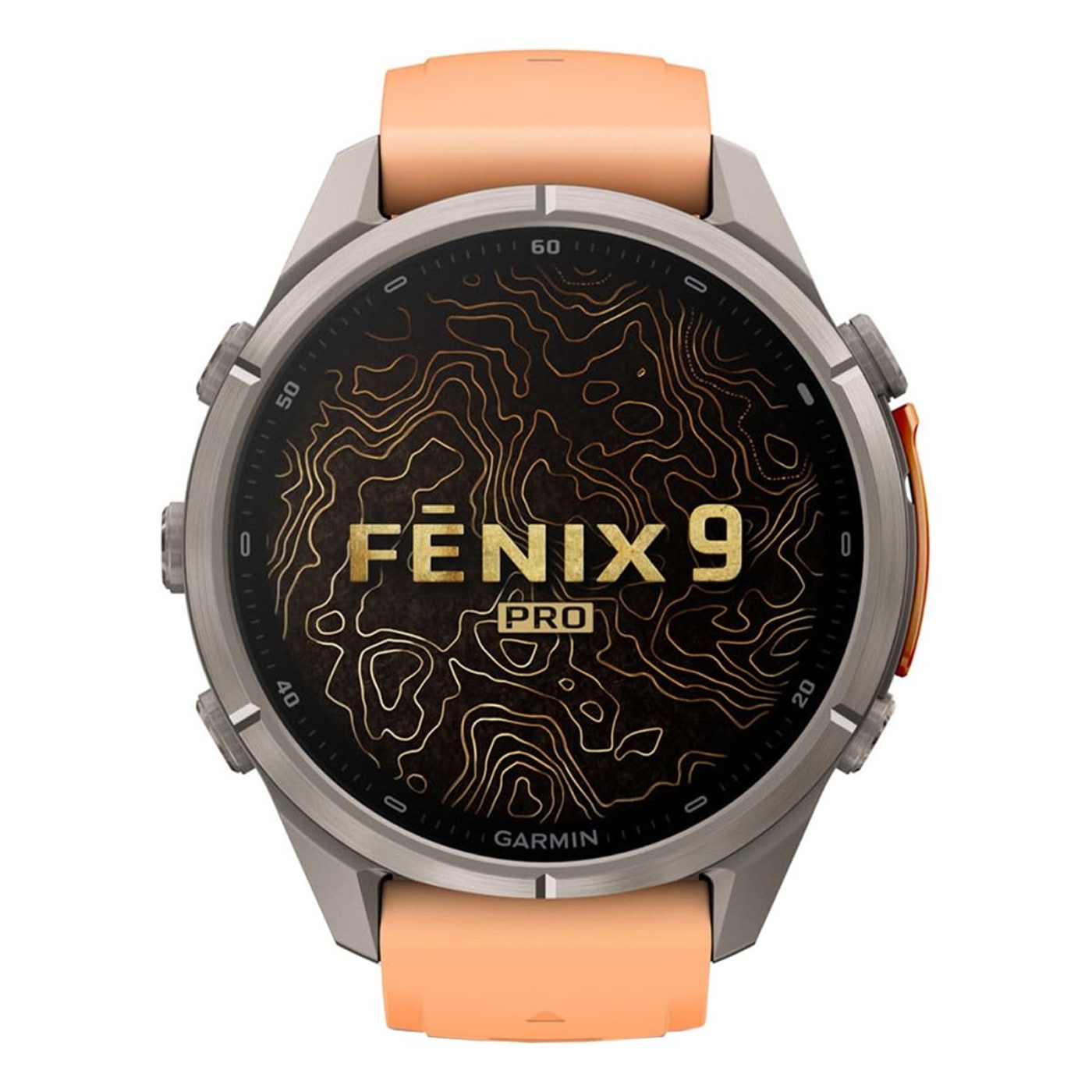 Garmin Fenix 9 Pro AMOLED 43мм inReach, Titanium with shell Pink/Autumn Orange Silicone Band (010-04335-01)