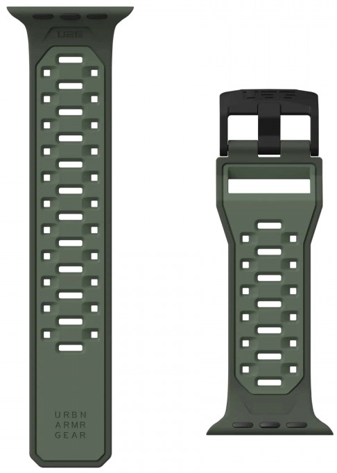 Силиконовый ремешок UAG Civilian Silicone Strap для Apple Watch 44/45/46/49мм, оливковый (194002117272)