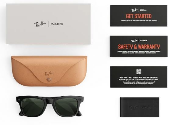 Ray Ban Meta Wayfarer (Gen3) 154-53 Matte Black/Transitions Graphite Green
