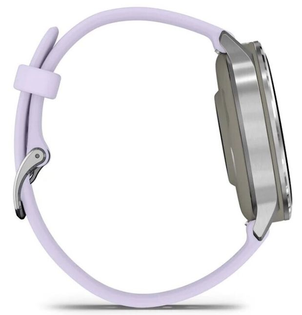 Garmin Venu 4 41mm Silver Bezel With Periwinkle Silicone Band (010-03013-01)