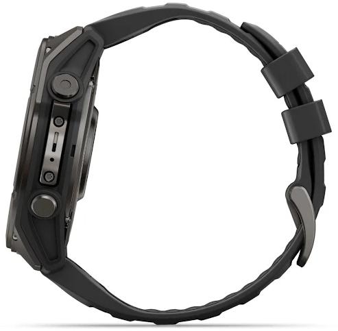 Умные часы Garmin Fenix 9 AMOLED 51мм, темно-серый и черный силиконовый ремешок (010-04763-11)