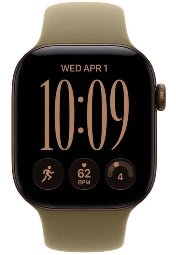 Apple Watch Series 12 42mm Dark Bronze Aluminum Case with Sport Band Olive