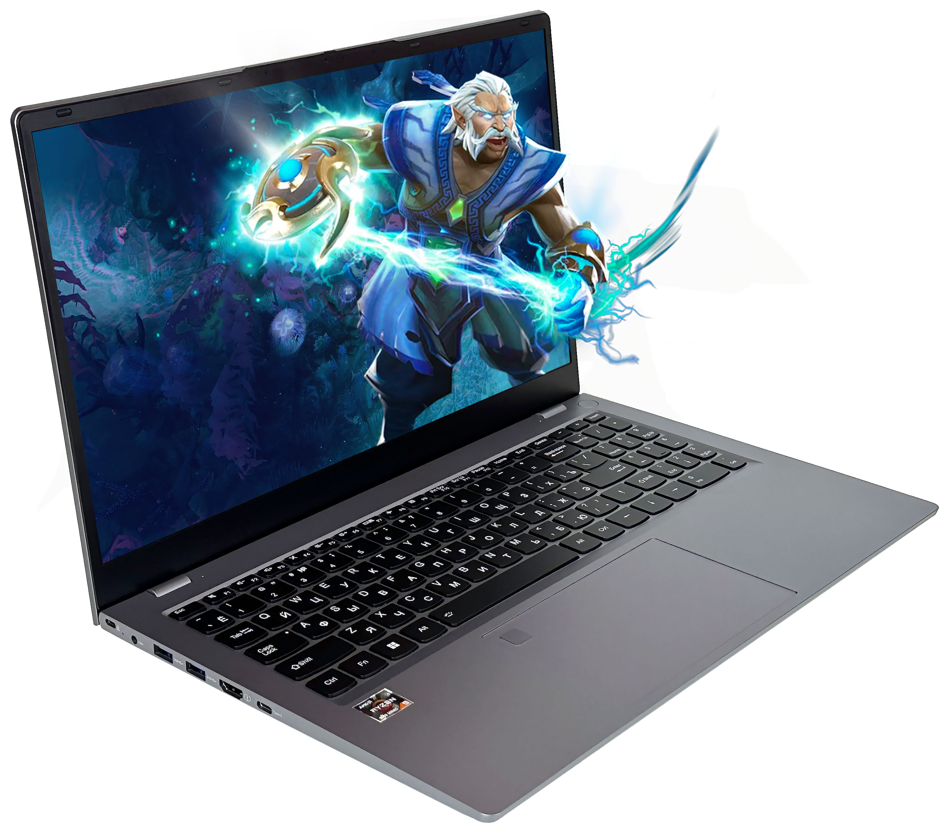 FlashBook 15.6" (AMD Ryzen 7 6800H, RAM 16 ГБ, SSD 512 ГБ, AMD Radeon 680M, Windows Home, Русская раскладка), темно-серый