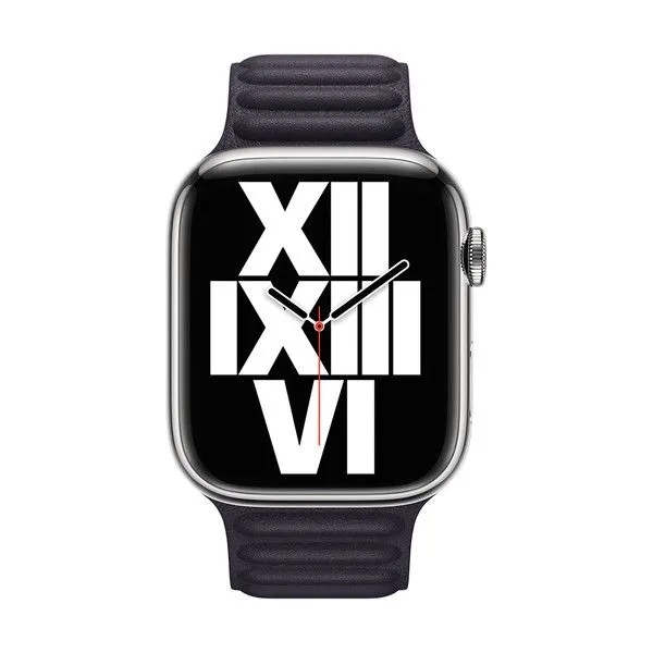 Ремешок Apple Watch 45mm Midnight Leather Link Ink S/M (MP873)