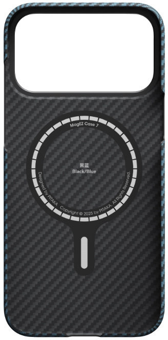 PITAKA Ultra-Slim с MagSafe для iPhone 17 Pro, черный/синий (KI1706BP)