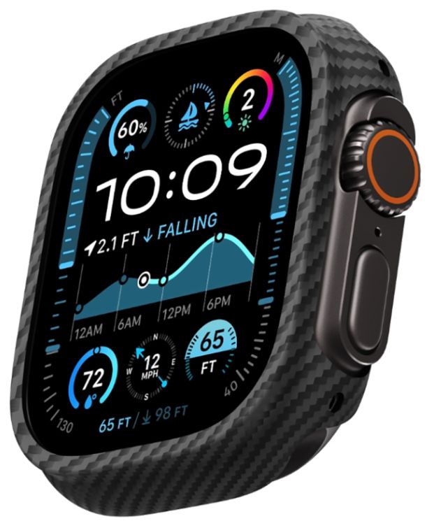 PITAKA Christmas Limited Edition Retro браслет+чехол для Apple Watch 49мм Ultra/Ultra 2, черный/серый